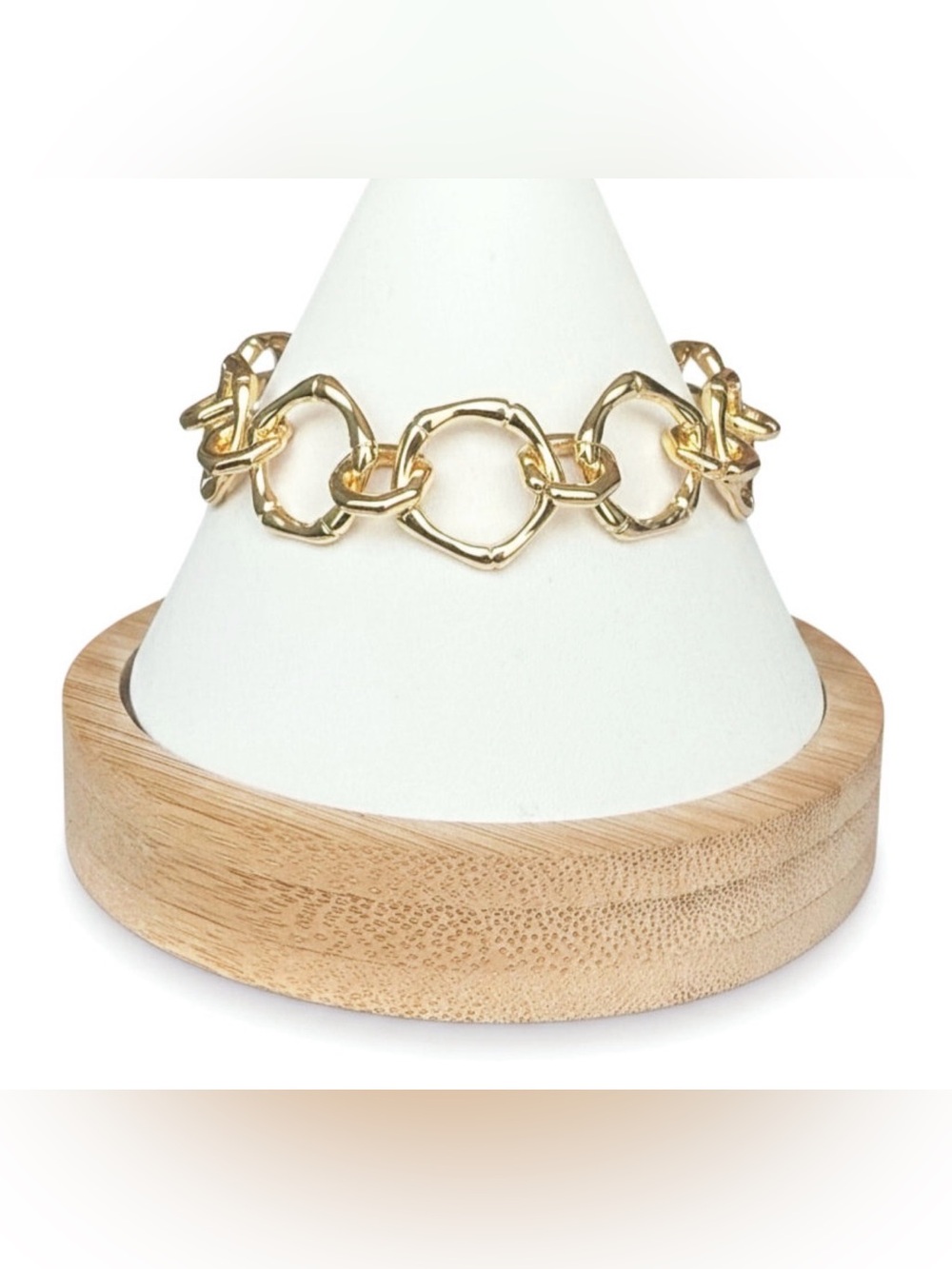 NWT - L'Or Bambou Bracelet | Gold Bamboo Link 7.5”
